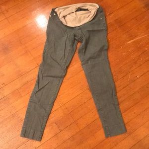 Olive green skinny pants